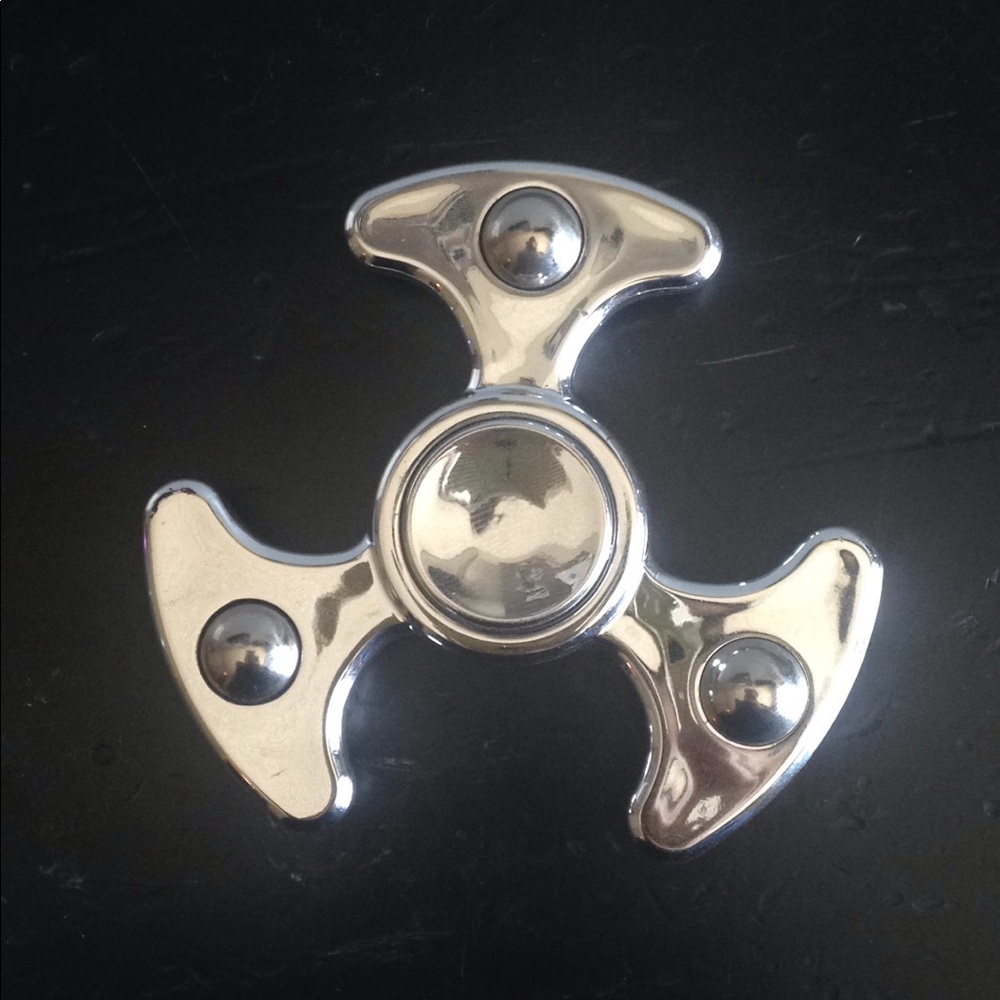Fidget Spinner, Metallic Silver